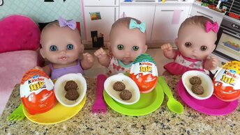 Куклы Пупсики Кормим Полезные Овощи Яйца Сюрпризы Играем Пылесос Игрушка