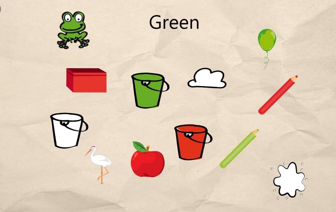 Здесь надо нажать на все зеленые предметы. Они будут отмечены галочкой. Не туда нажмешь - предмет будет перечеркнутым. 