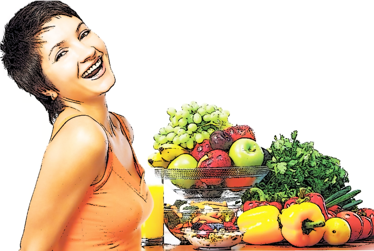 Да уж, попробуйте столько за раз съесть. А ведь на рисунке даже меньше, чем стандартная "норма" калорий, которую съедает взрослый человек!