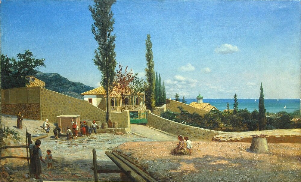 
Крымский пейзаж. Вид Ялты. 1876