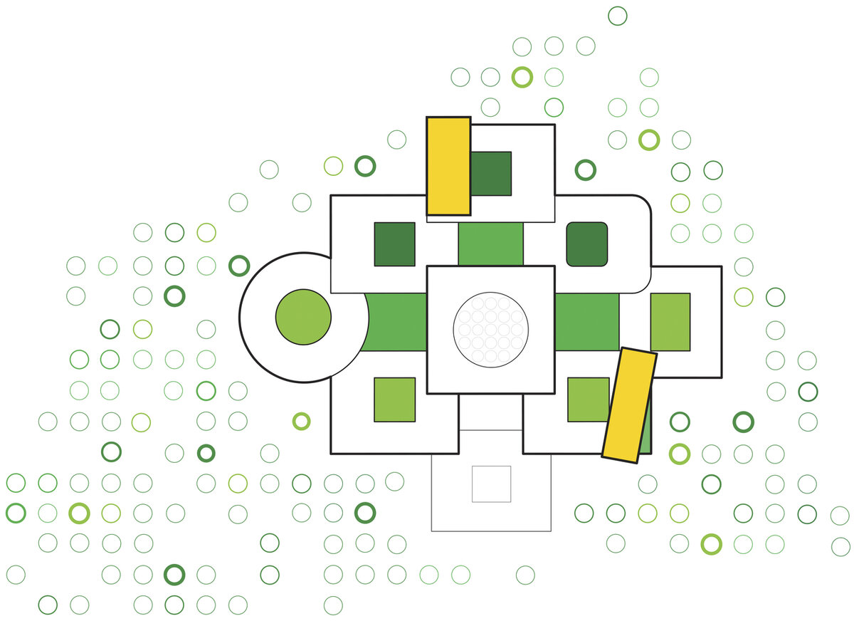 Графический вид кампуса сверху