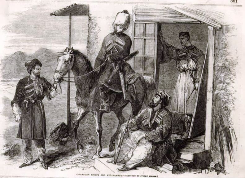 Черкесы на рисунке Теодора Горшельта