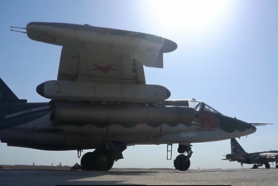    Кадры работы штурмовиков Су-25 ©Telegram-канал Министерства обороны