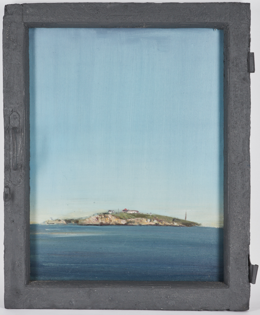 АГРОСКИН Семён Евгеньевич (1961) Остров. 2022 Холст, масло, оконная рама (дерево, металл). 70 × 54,2 (холст), 81,7 × 67 × 5,4 (общий размер)
Источник: собрание семьи художника


