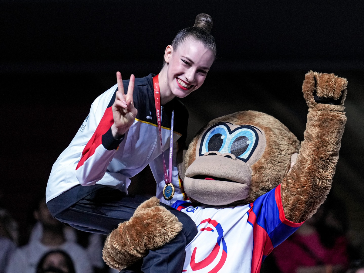    Немецкая гимнастка Дарья Варфоломеева© Фото : Пресс-служба European Gymnastics