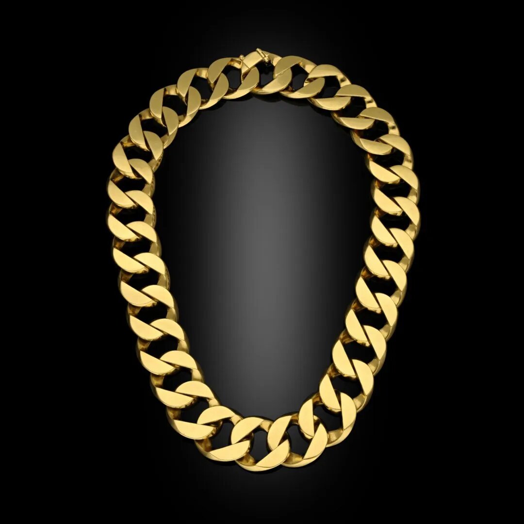 Классическое массивное колье Verdura с панцирными звеньями «Грета Гарбо» 1970-х годов.