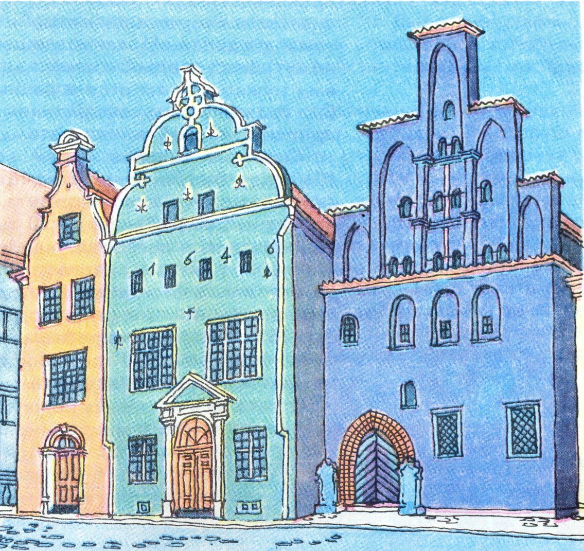 Три брата. Рисунок 1950-х годов. LNB