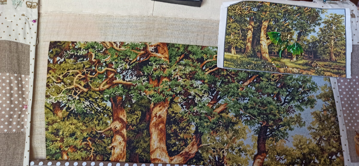 Так сейчас выглядит вышивка