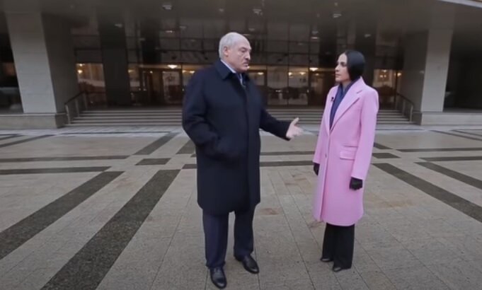 Александр Лукашенко и Наиля Аскер-заде, скрин с ютуба