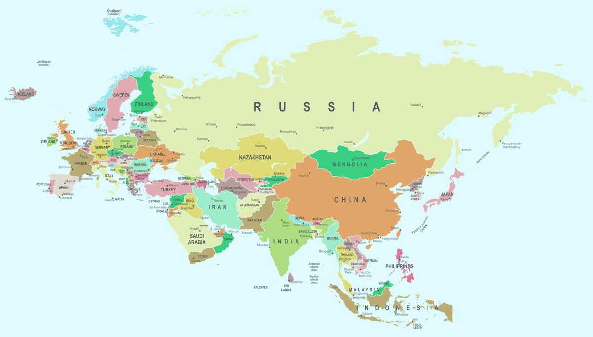Евразия карта картинки
