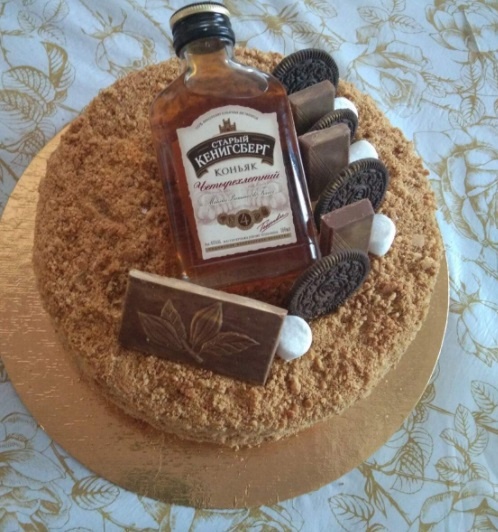 Торт любимому мужу на 23 февраля. 