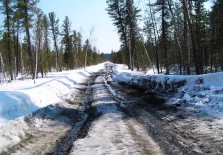 Весна на зимнике. Фото Яндекс картинки