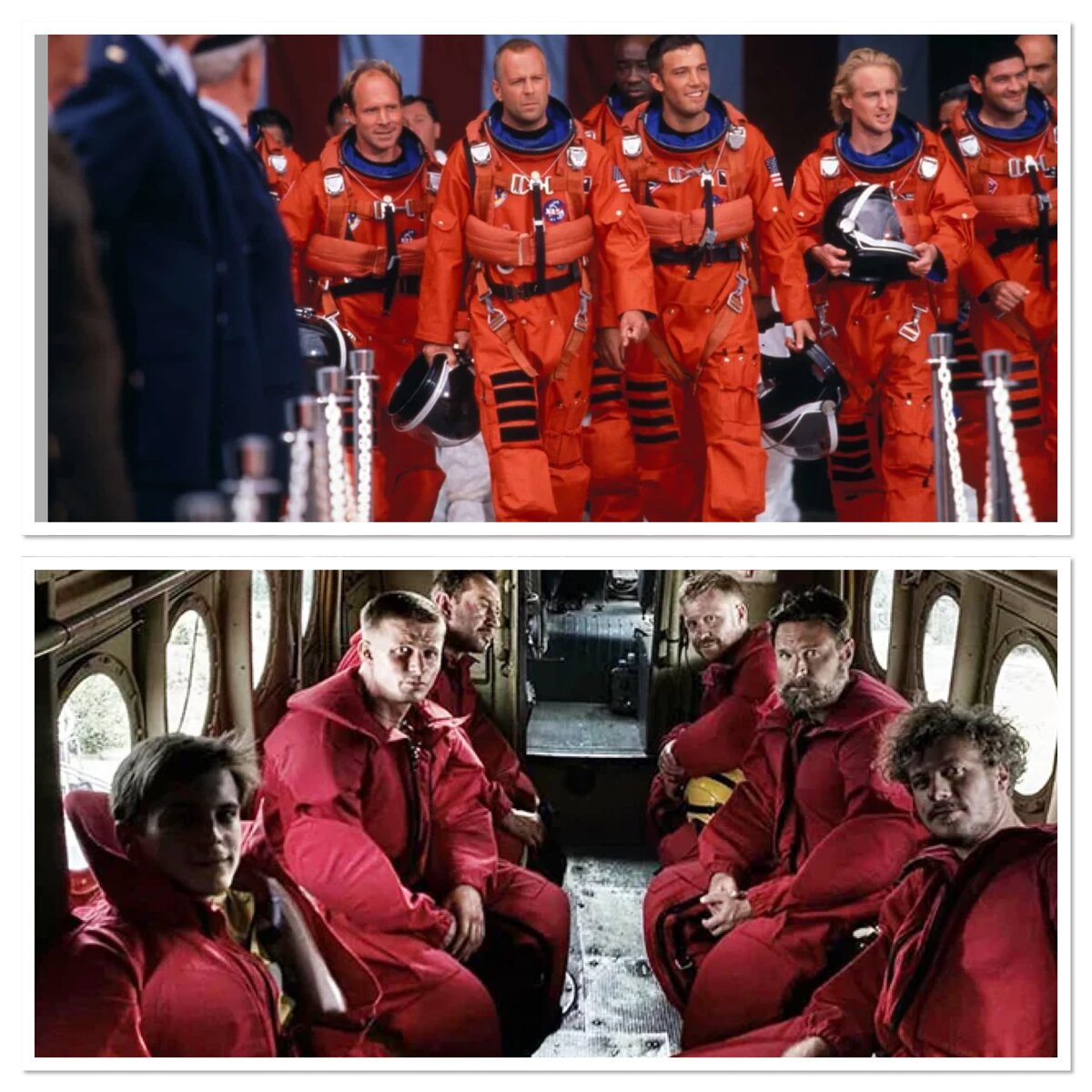 Кадры из фильмов «Огонь» и «Армагеддон»