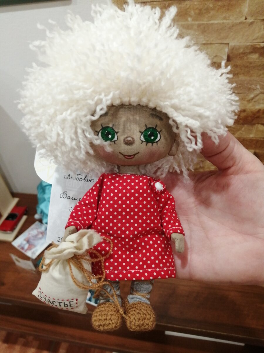 Домовенок, подаренный студии жительницей Узбекистана, кукольницей mila25krasa. 