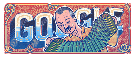 Astor Piazzolla 100th birthday doodle