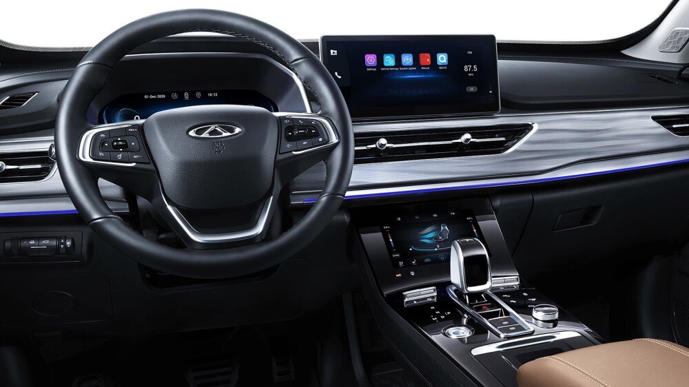 На фото: интерьер Chery Tiggo 8 Pro для российского рынка.