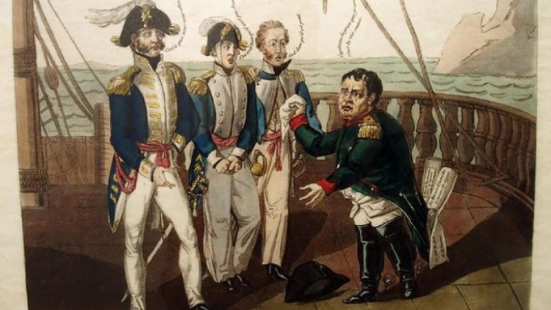 Британская карикатура на Наполеона