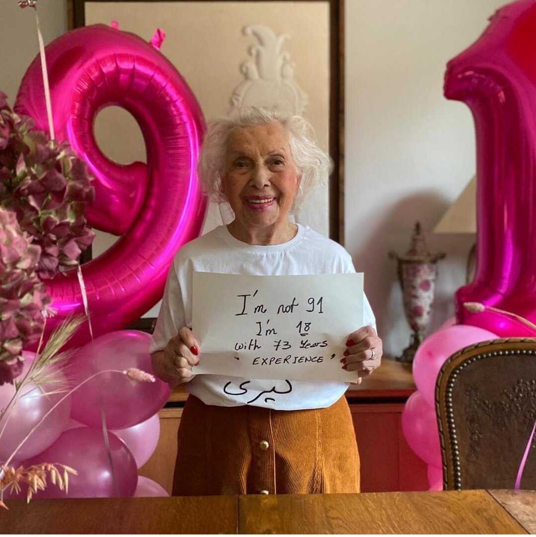 Мне не 91. Мне 18 с 73-летним опытом. @instagram.com/Iran.khanoom/