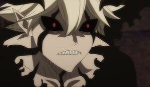 Дьявол был с Астой с самого начала - в конце эпизода 1. Мы слышали, как он говорил с Астой (или его оппонентом) несколько раз раньше, но теперь, наконец, он официально представлен, когда остался всего один эпизод.  Интересно, что он на самом деле очень похож на менее задорную версию Асты в его истинной форме, в том числе и на короткой стороне.