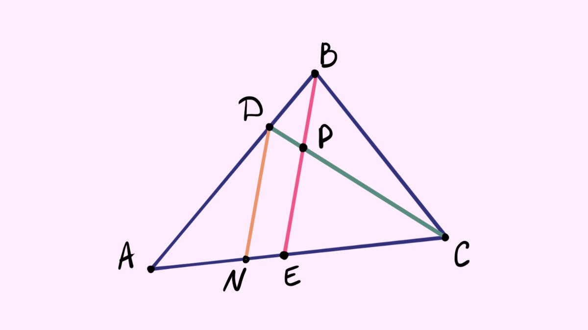 Рассмотрим ∆ABE -> ∆NDC