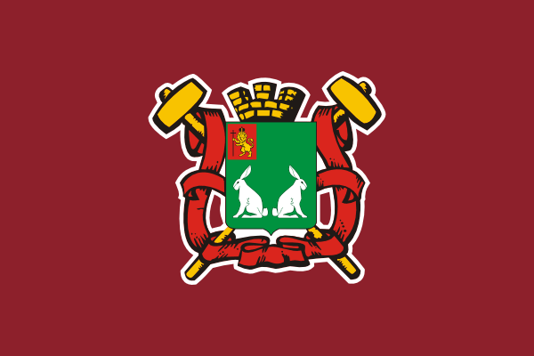Флаг города Коврова с гербом города