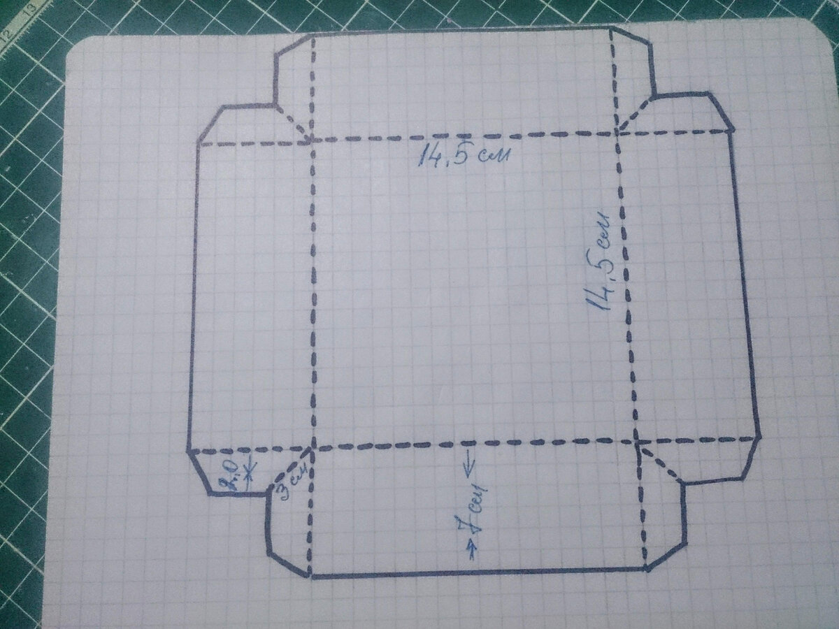 Коробка тортик своими руками схема