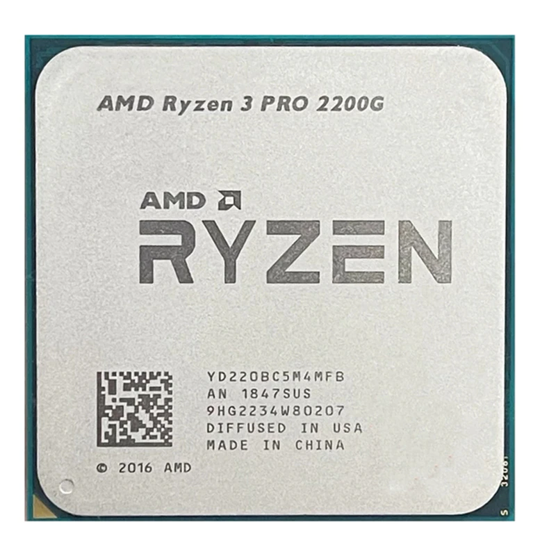 AMD Ryzen 3 PRO 2200G R3 PRO 2200G 3,5 ГГц четырехъядерный процессор 65 Вт