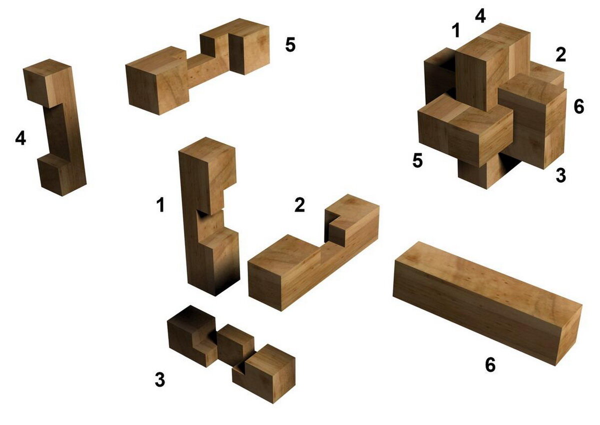 Как собрать головоломку. Деревянная головоломка крест Дюбуа. Головоломка крест Адмирала Макарова. Узел из шести брусков - головоломка 