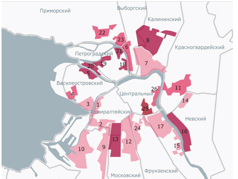 Серый пояс Санкт-Петербурга, иллюстрация с с сайта asninfo.ru. Источник Peterlend