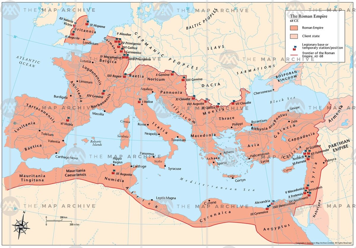 Интерактивная карта римской империи