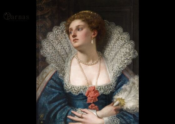 Фантазийный портрет Эми Робсарт работы Уильяма Фредерика Йимза, 1870 год