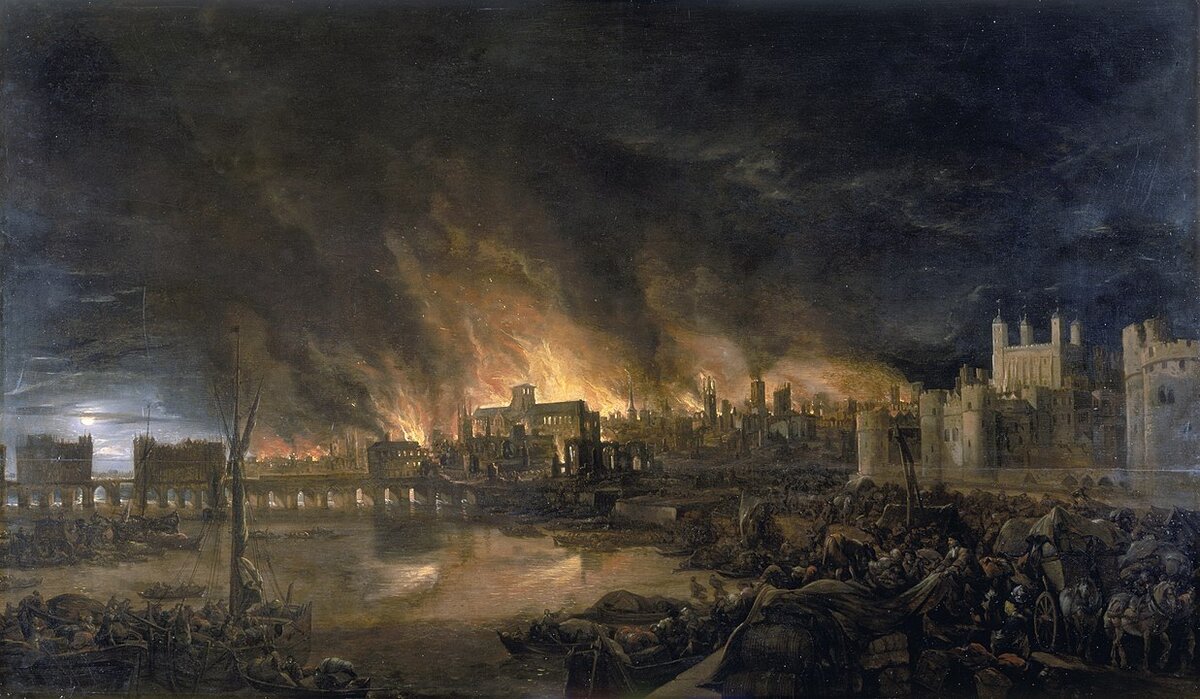Великий лондонский пожар 1666 года / Wikimedia Commons