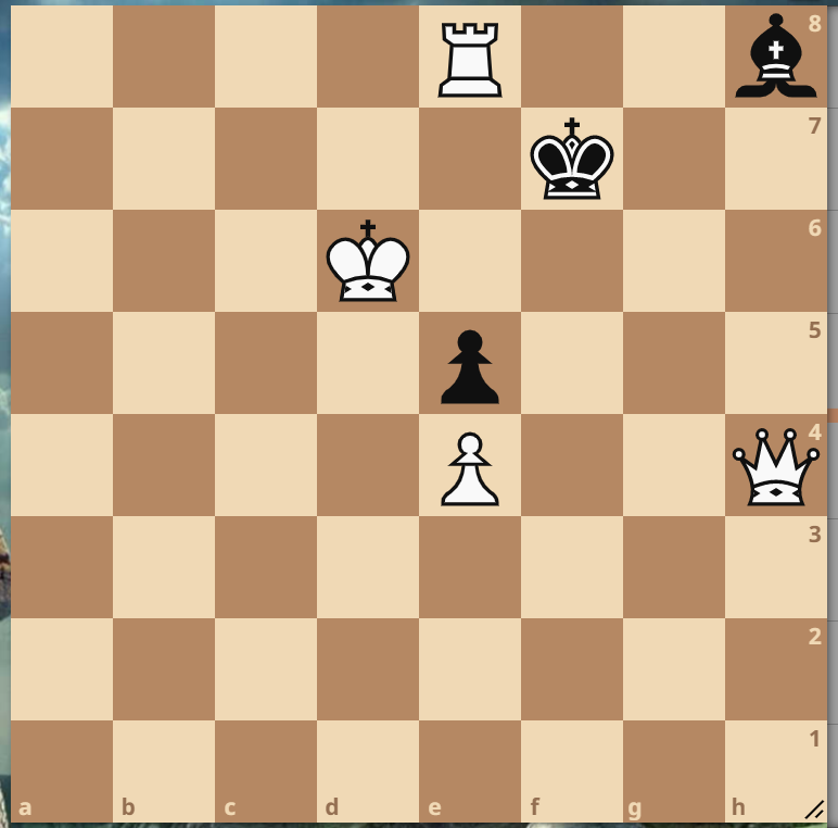 мат в 2 хода, ход белых. Flight taking key Flight giving and taking key
Miniature