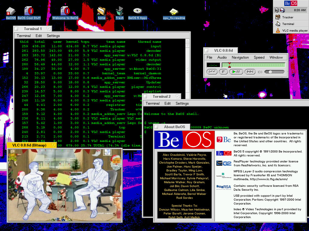 Скриншот BeOS
