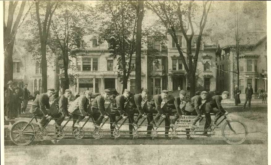 Велосипед Oriten на десять человек, 1896 г.