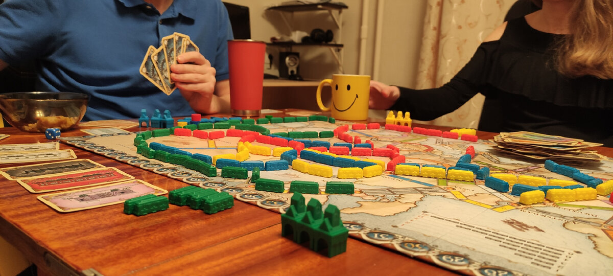 Играем в Ticket to Ride у нас дома