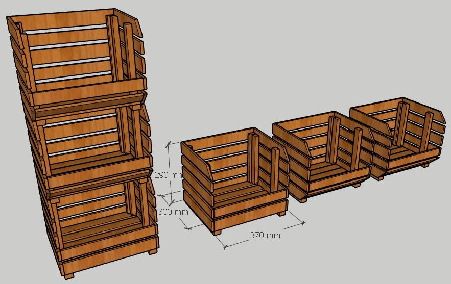 Проект из SketchUp 300*370мм (можно скачать ниже)