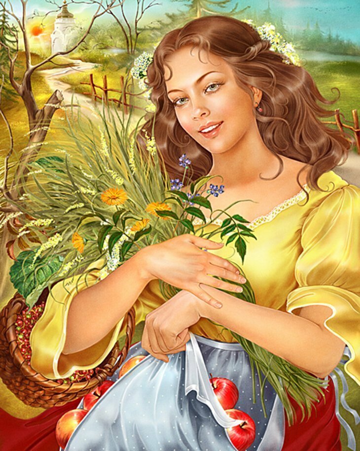 Садовница Эльза, художник  Инна Кузубова