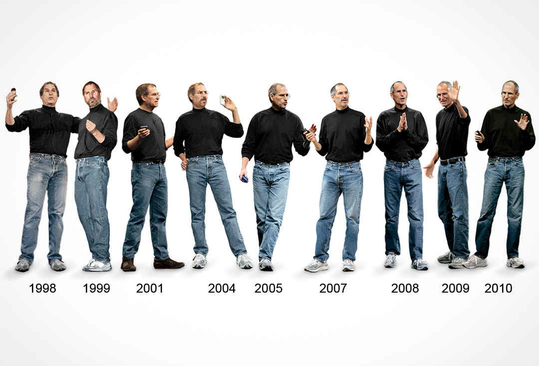 Wearing the same. Стив Джобс стиль одежды. Нормкор стиль Стив Джобс. Стив Джобс Эволюция одежды. Как одевался Стив Джобс.