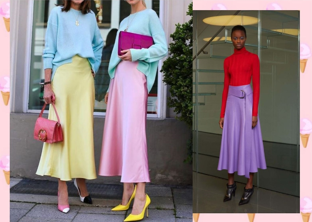 Также неоновые детали с пастельной основой хороши для стиля спорт-шик