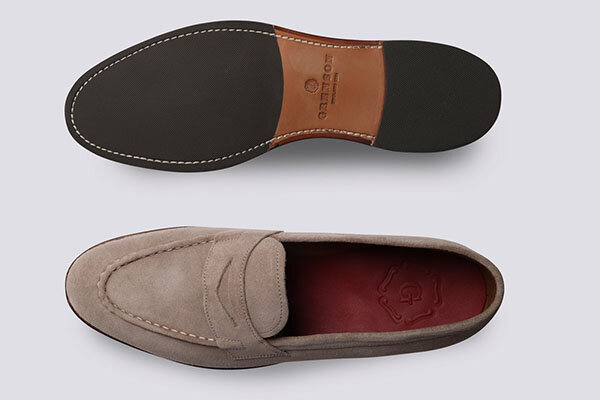 Летние лоферы Grenson с кожаной подошвой и установленным накатом