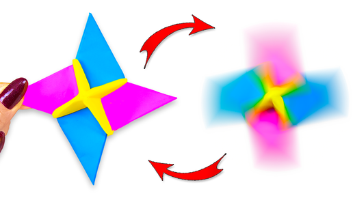 Спиннер бумажная игрушка Антистресс | Поделки из бумаги | Вертушка оригами без клея