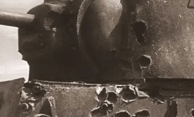 Попадания в танк Кв-1