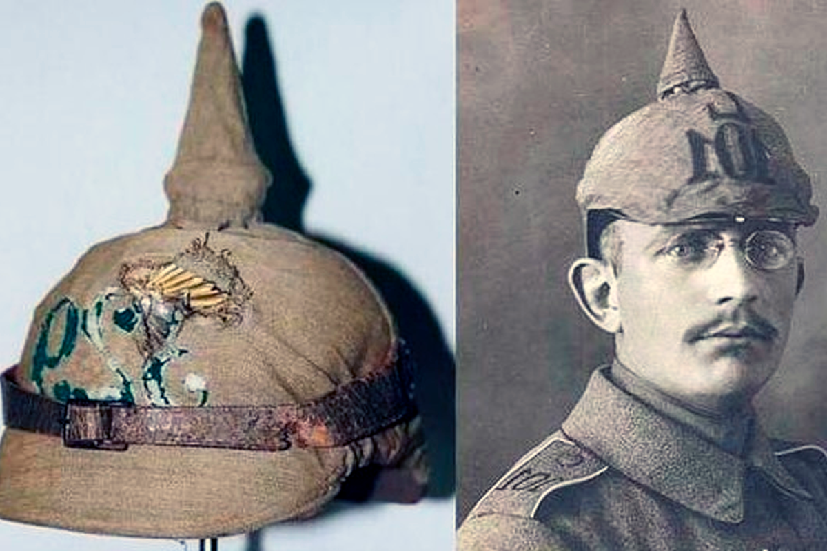 На голове солдата. Шлем пикельхельм первая мировая. Пикельхельм 1914 в чехле. Пикельхельм немецкий на солдате. Пикельхельм немецкий 1904
