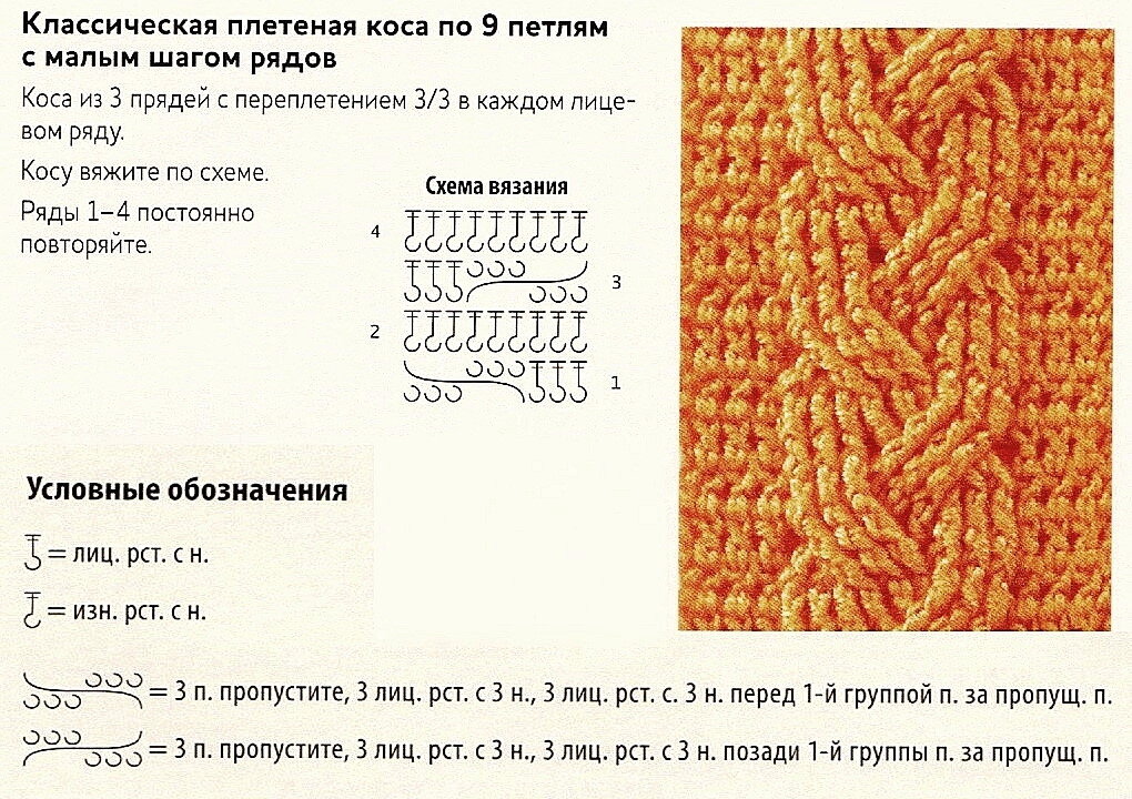 Схема коса крючком