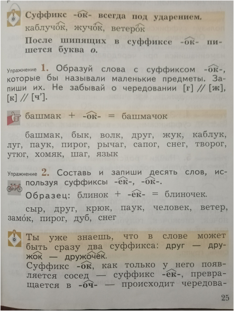 Памятка по суффиксам для учащихся 2-3 классов | Обучалочка | Дзен