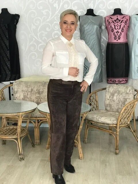 Переделка кожаных брюк. Ателье Ирины Берзиной.