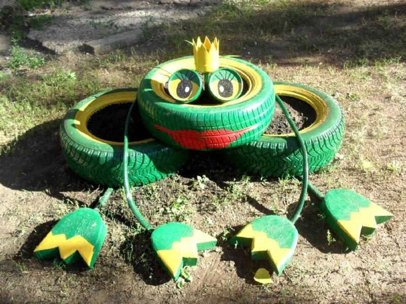 Царевна Лягушка Из Покрышек Для Вашего Сада Или Дачи Своими Руками.