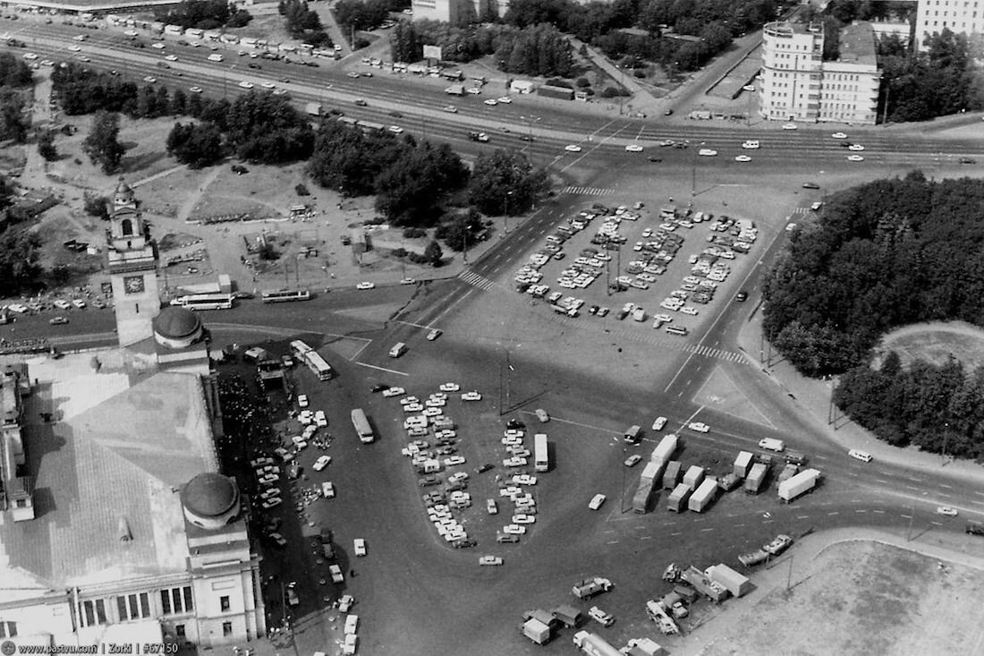 Перекресток площадь киевского вокзала 2 москва фото Прогулка по Москве 1992 года Илья Варламов Дзен