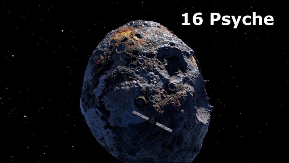 16 психея. Золотой астероид Психея. Металлический астероид Психея. Астероид Психея 16 золото. Астероид Психея фото.